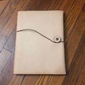 Coach leather bound journal